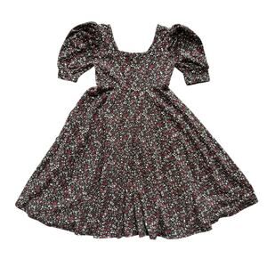 Remie Girl Floral Adalie Puff Sleeve Dress Size 7